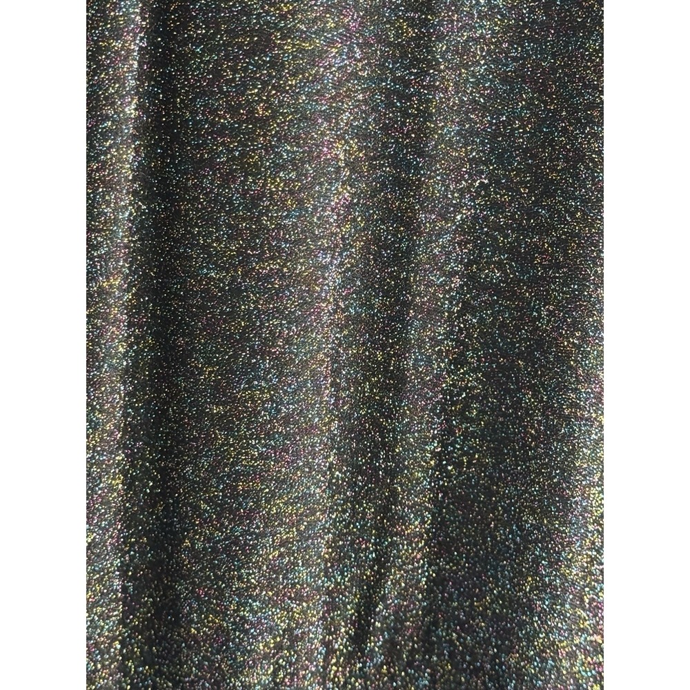 Nine West Women's L Sparkle Metallic Wide Leg Jumpsuit Flutter Sleeve - Picture 4 of 12